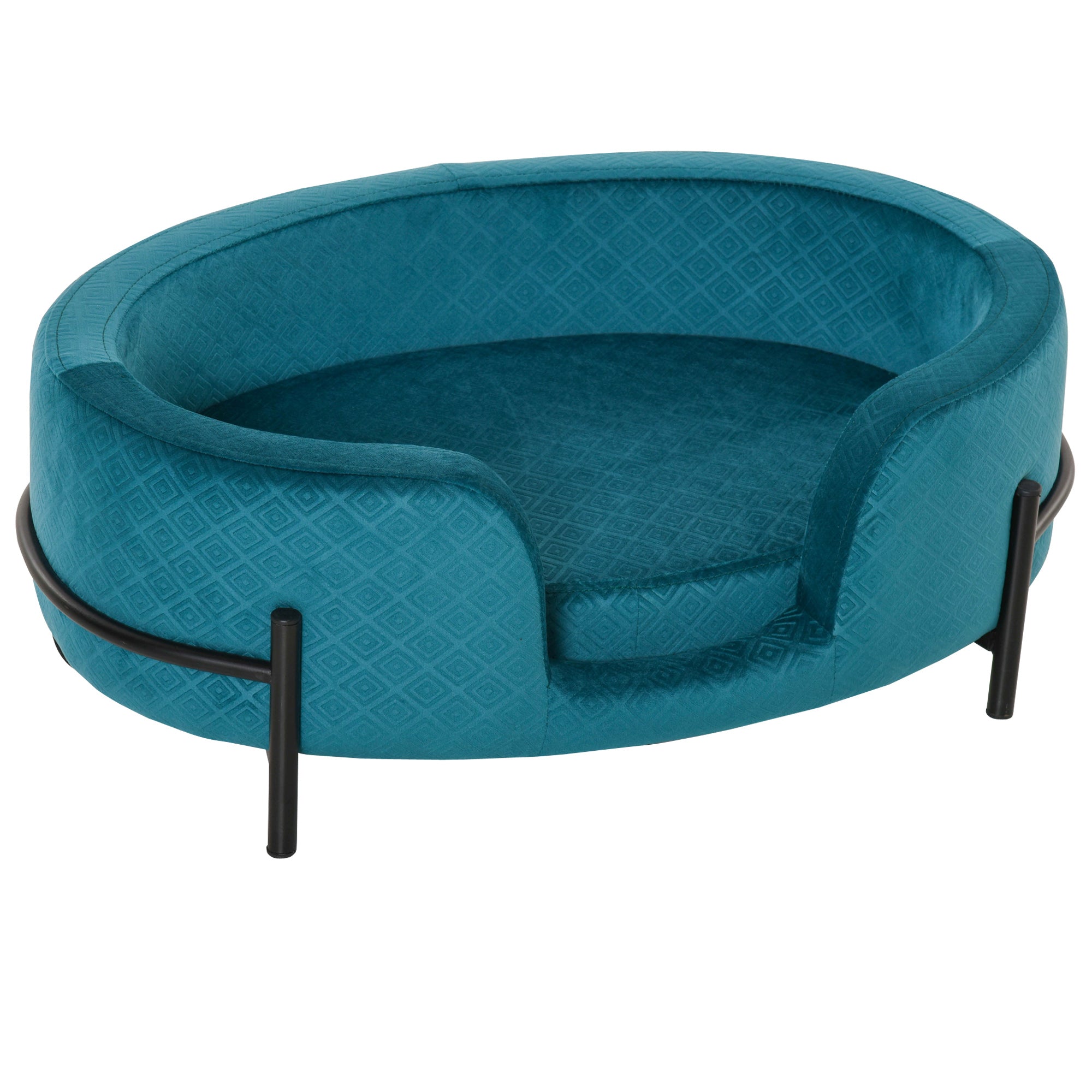 Sofá-cama para Pequenos Animais de Estimação - Teal 64x40x24 cm
