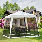 Tenda de Jardim Bege 300x300x245cm com Rede Mosquiteira e Proteção UV