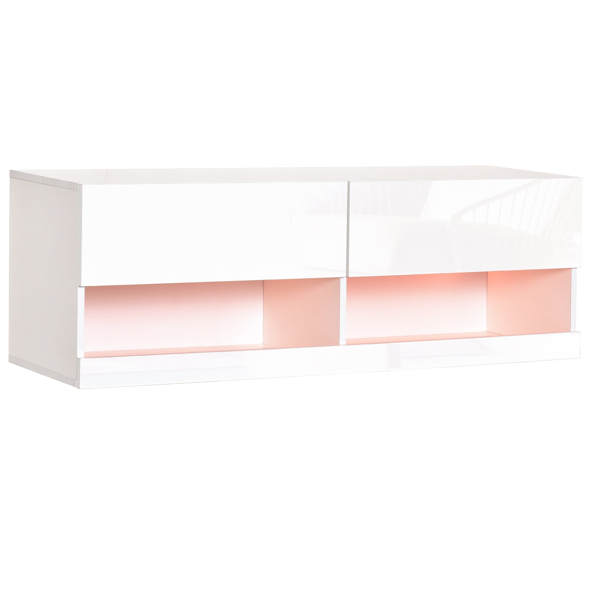 Armário de Parede com Luzes LED 120x35x40,5 cm - Branco