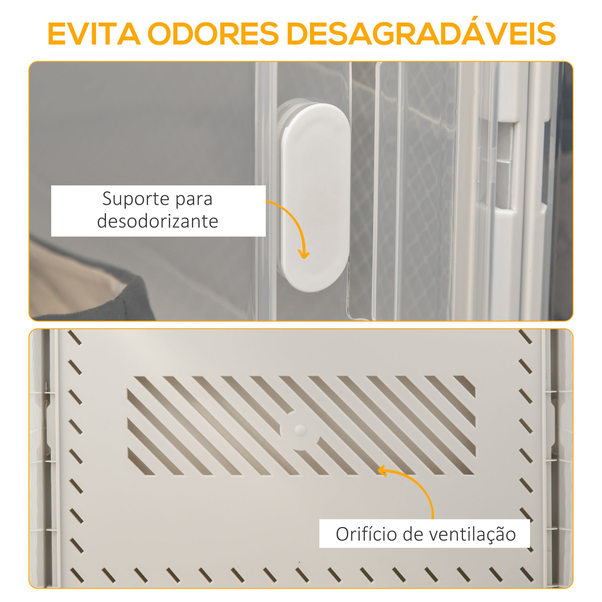 Armário Modular de Plástico Transparente 28x36x21cm para Organização de Sapatos