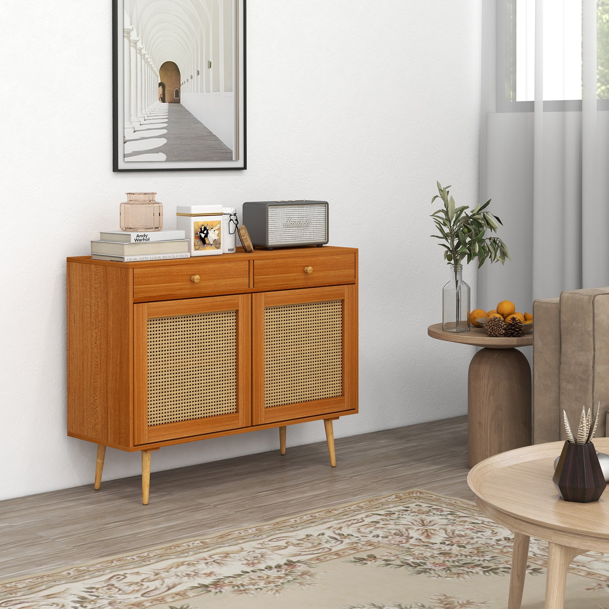 Aparador de Madeira Buffet 100x35x78,5 cm - Marrom
