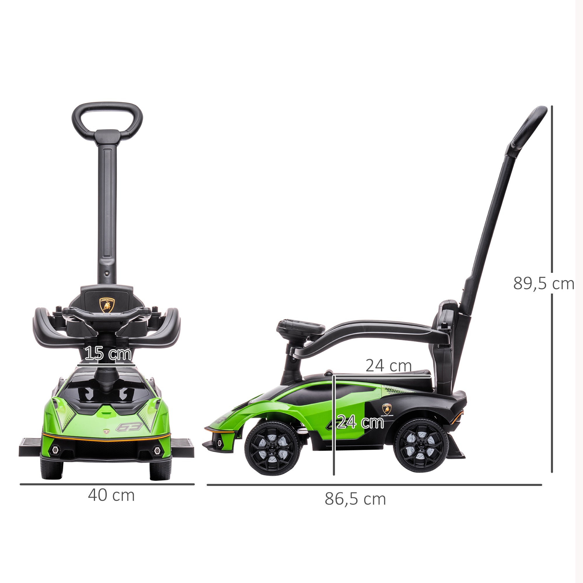 Carro Andador 2 em 1 Verde 86,5x40x89,5cm