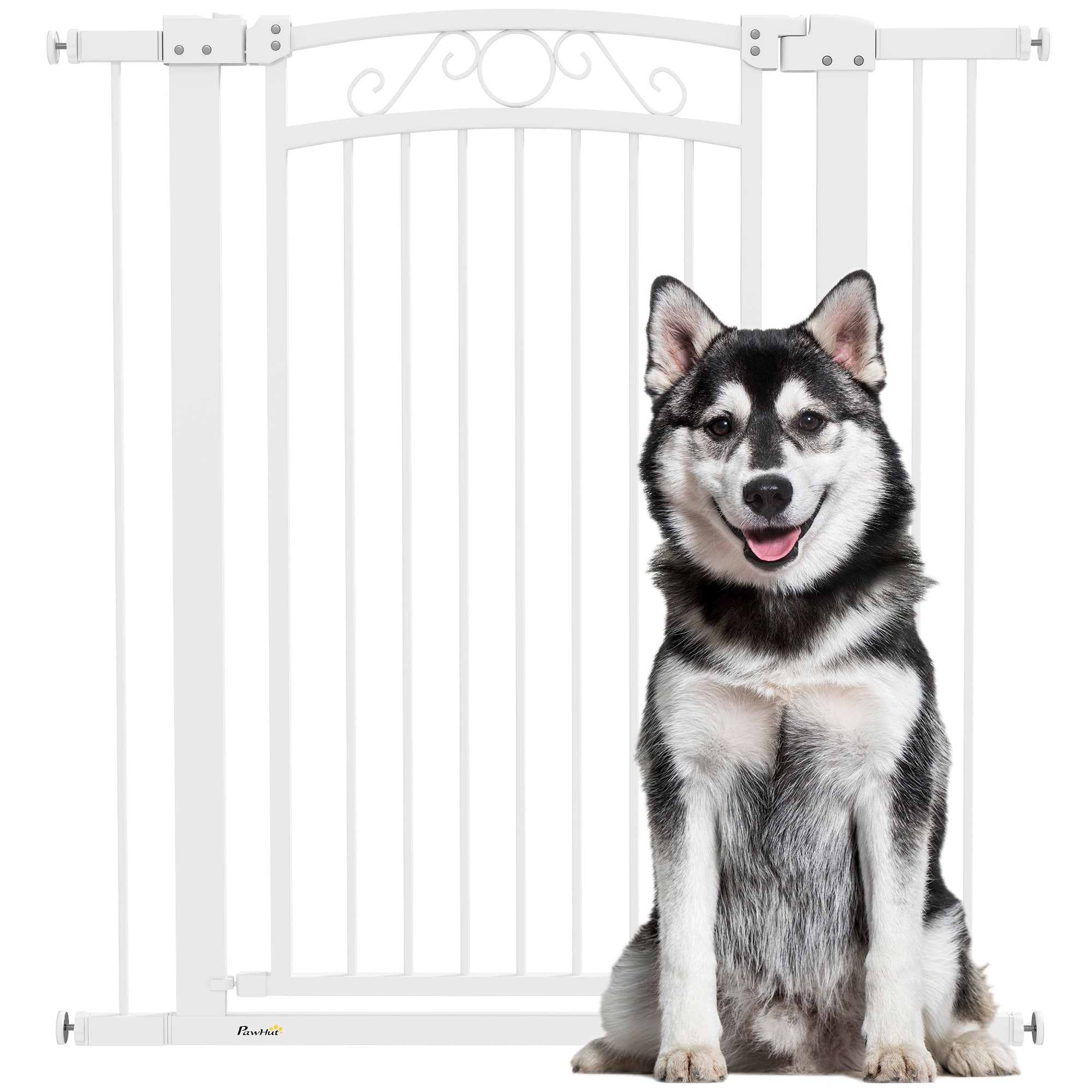 Barreira de Segurança Extensível Branca 76-102x104 cm para Animais de Estimação