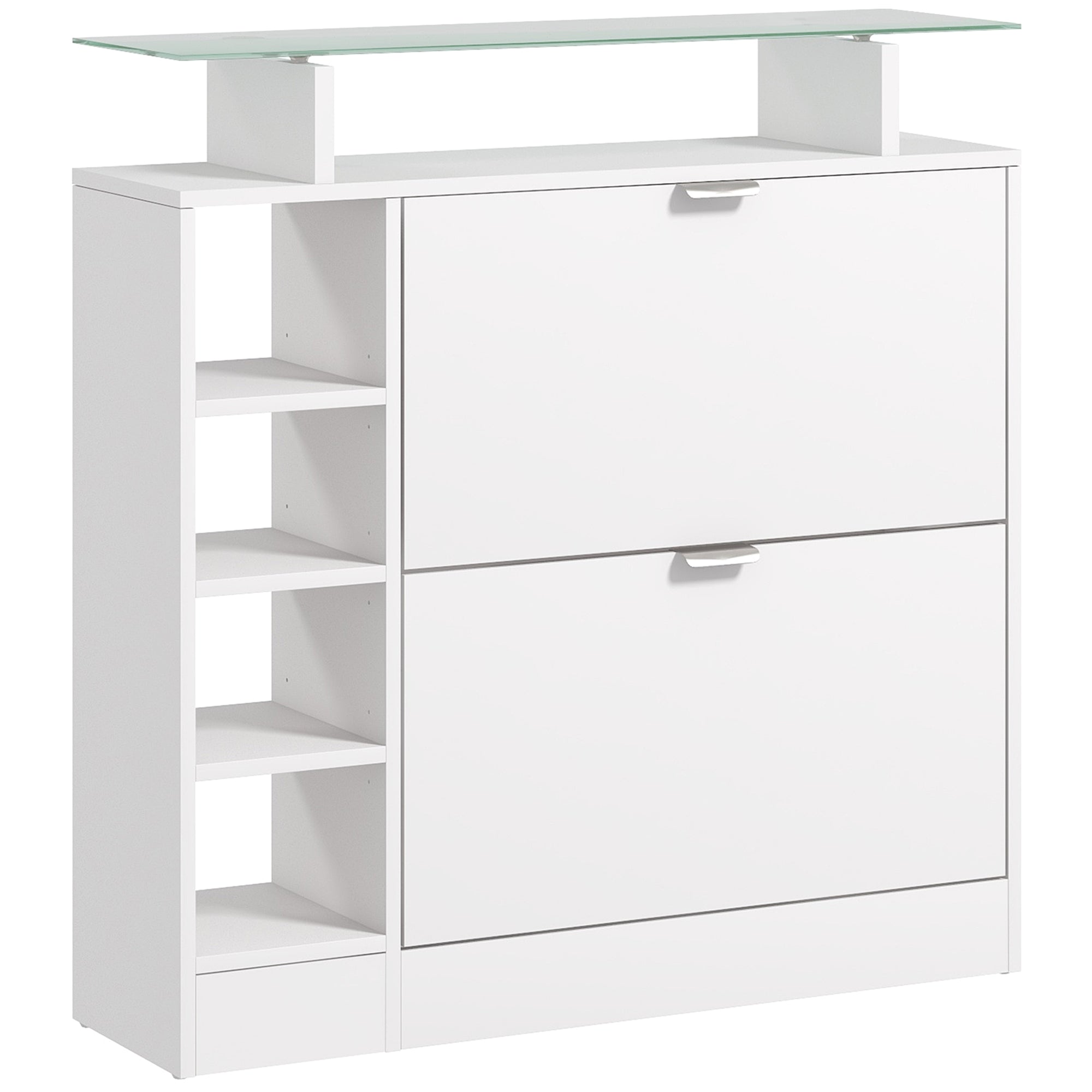 Sapateiro Estreito Branco 89x25x92 cm - Armazenamento para 12 Pares de Sapatos