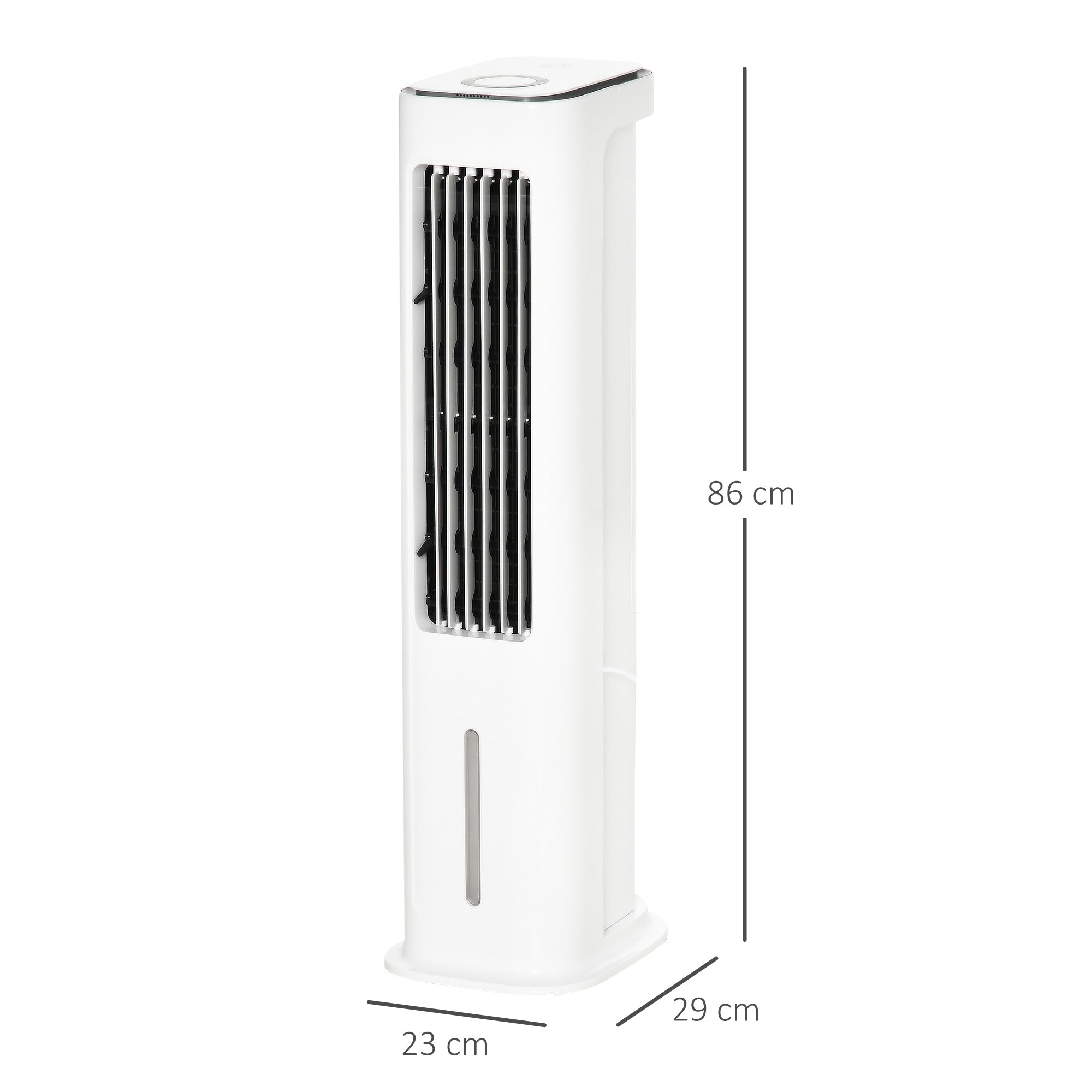 Ventoinha de Coluna Branca 23x29x86cm com Controle Remoto e Depósito de Água 5L