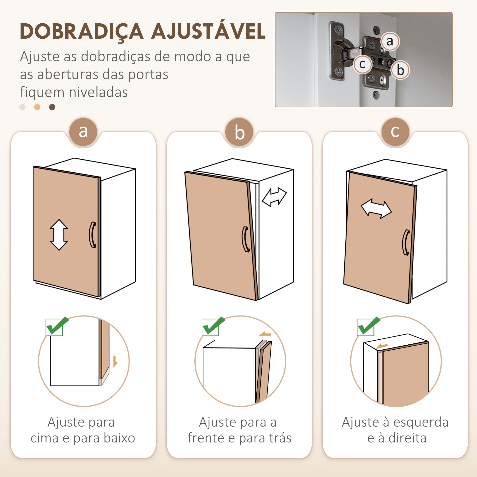 Armário de Cozinha Móvel Auxiliar com 3 Portas de Vidro 100x40x180 cm Branco
