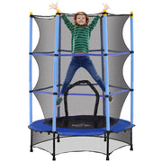 Trampolim Infantil Azul Ø140x190 cm com Rede de Segurança