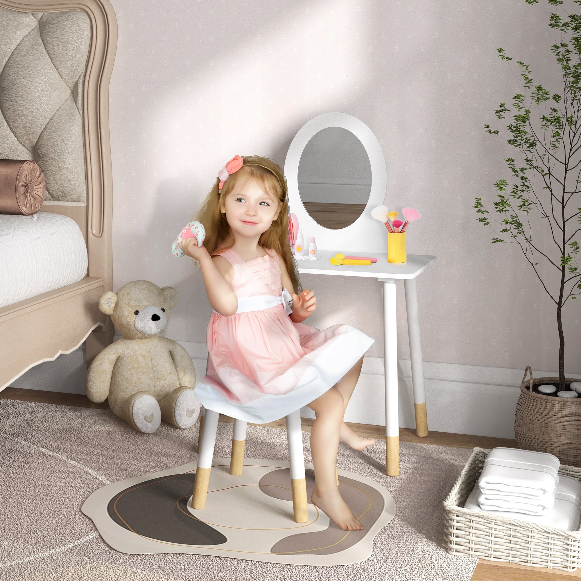 Toucador Infantil Branco 60x34x91 cm