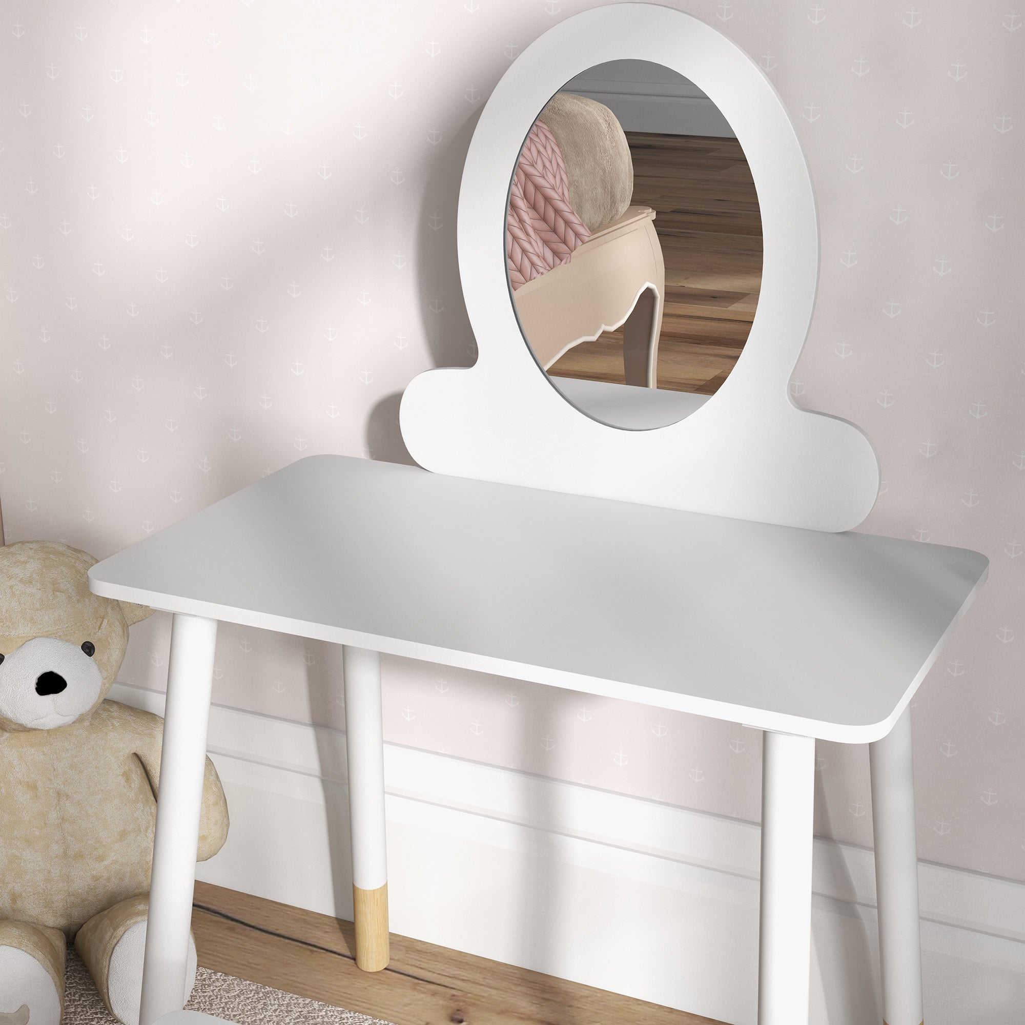 Toucador Infantil Branco 60x34x91 cm