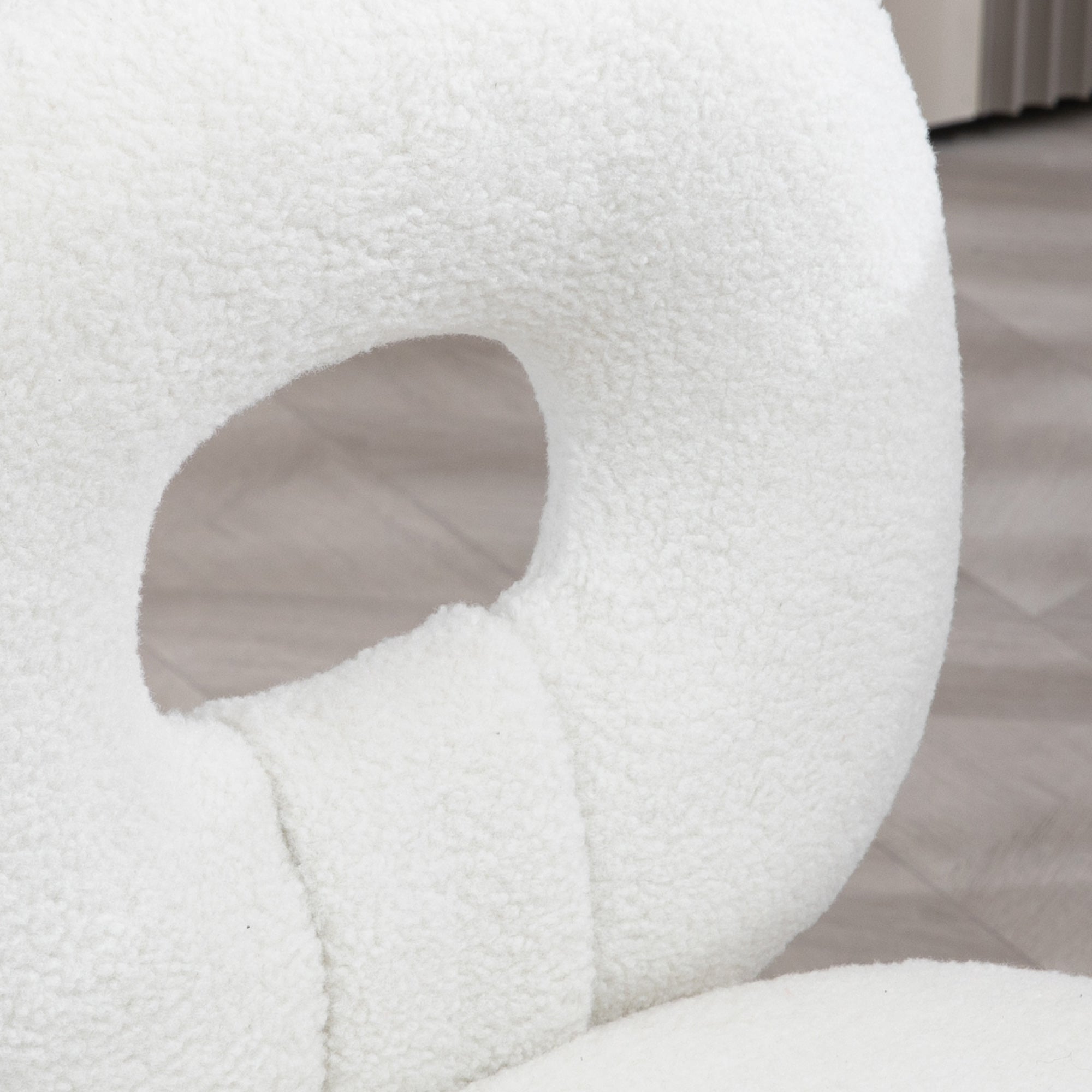 Cadeira Infantil em Forma de Urso Branco 50x56x80-90 cm