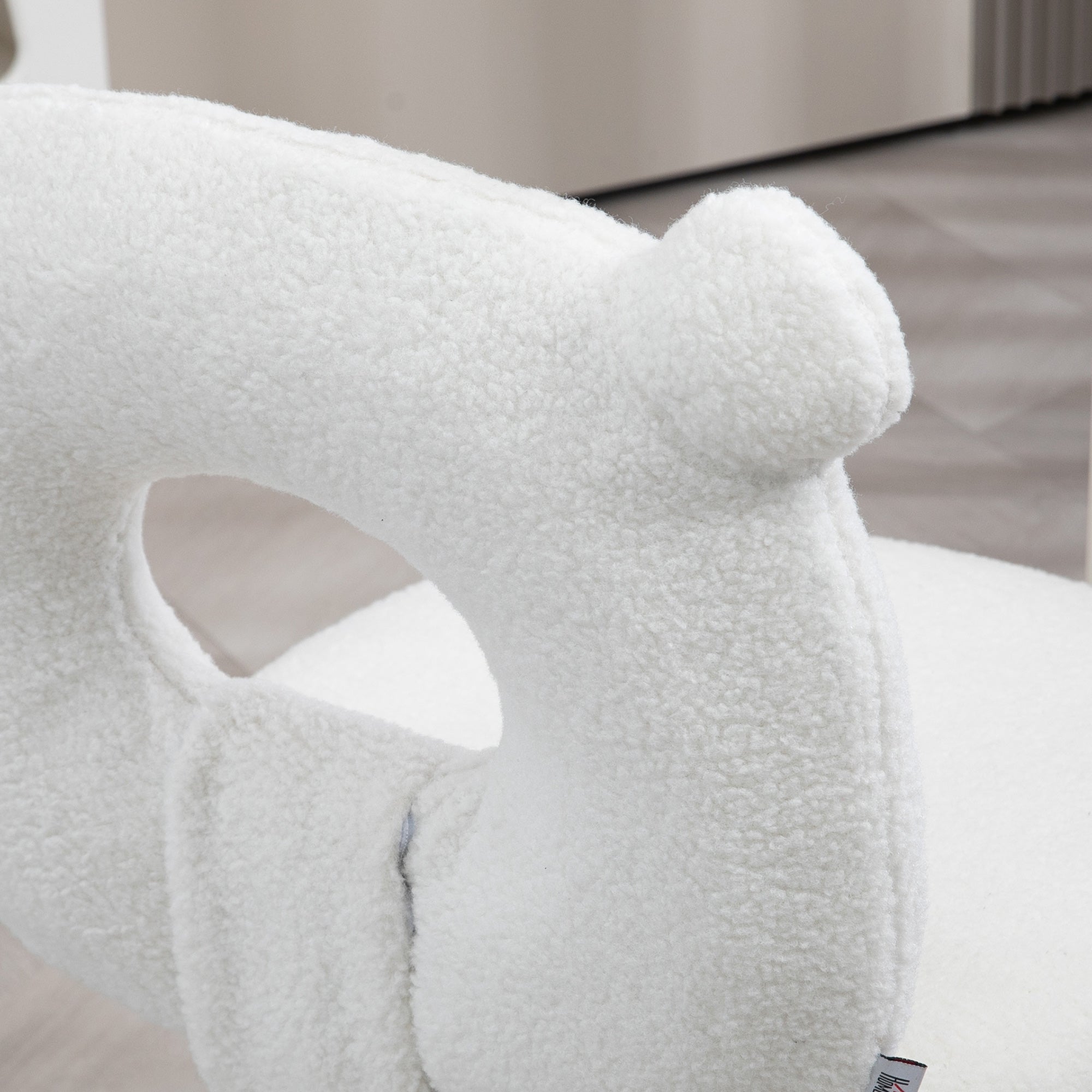 Cadeira Infantil em Forma de Urso Branco 50x56x80-90 cm