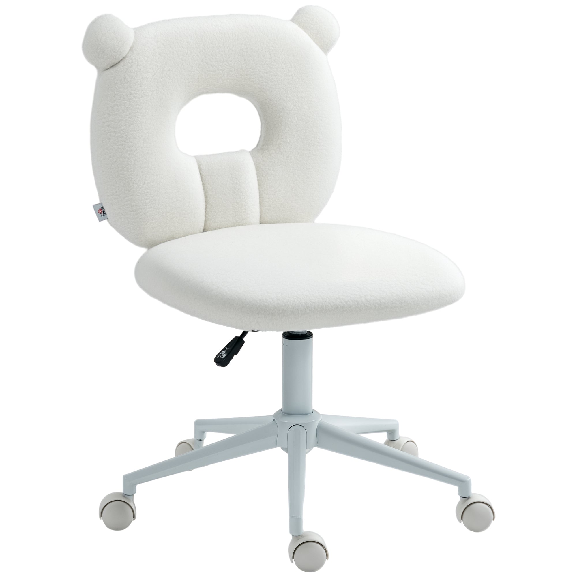 Cadeira Infantil em Forma de Urso Branco 50x56x80-90 cm