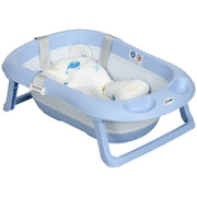 Banheira para Bebé Recém Nascido Dobrável Azul Claro 83x48x23,5 cm