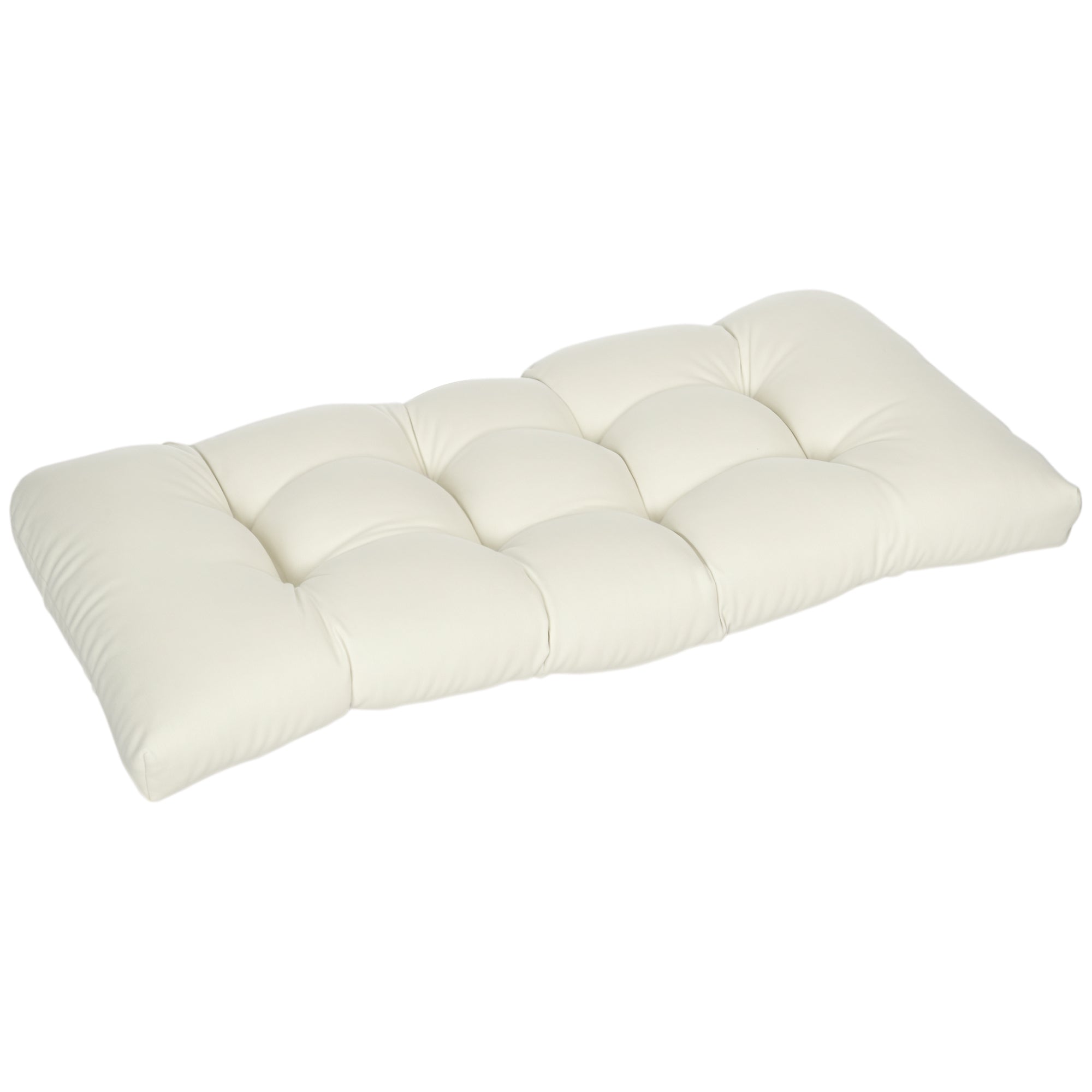 Almofada para Bancos de 2 Lugares 110x48x8cm - Creme Branco