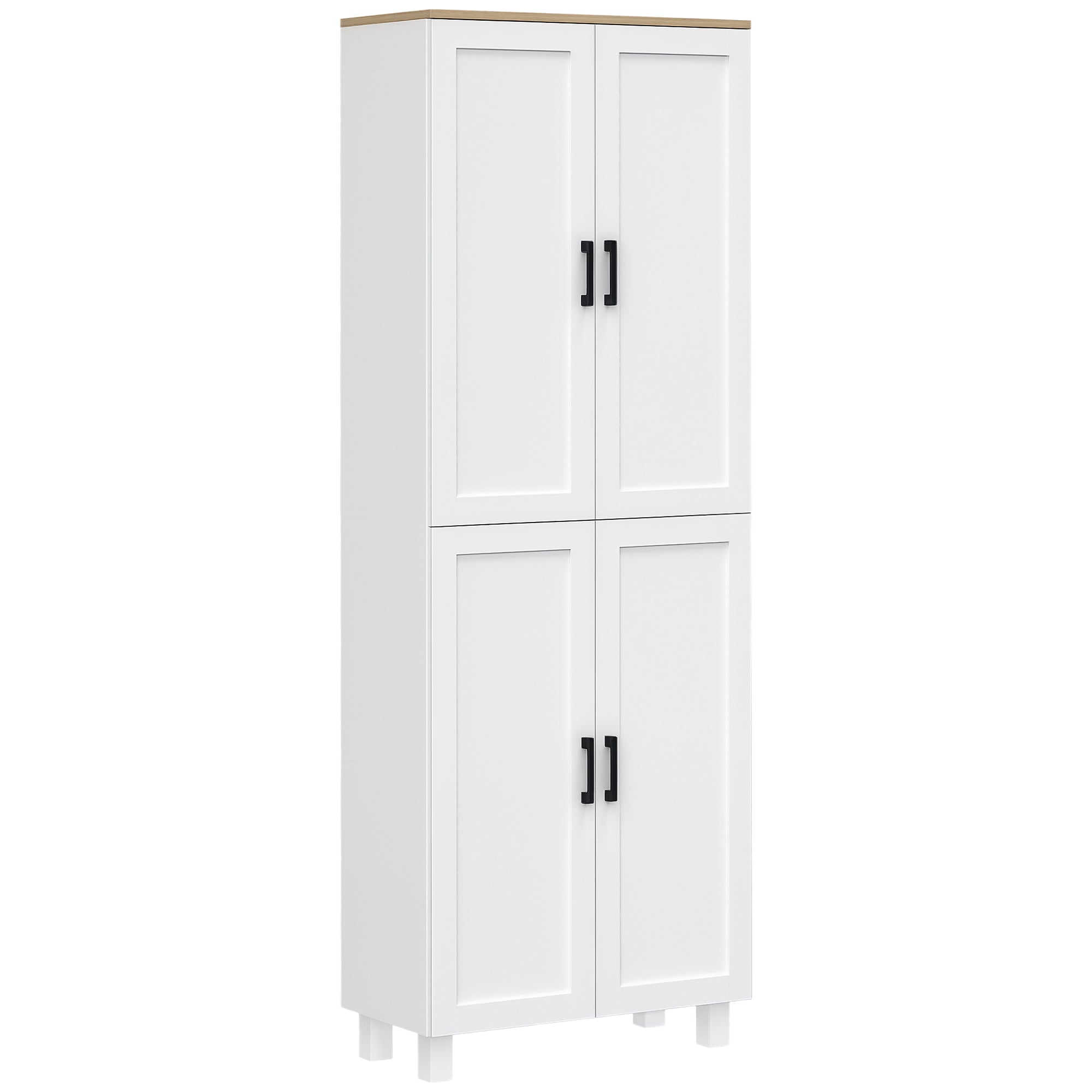 Armário de Cozinha com 6 Prateleiras Ajustáveis 60x30x170,5 cm - Branco