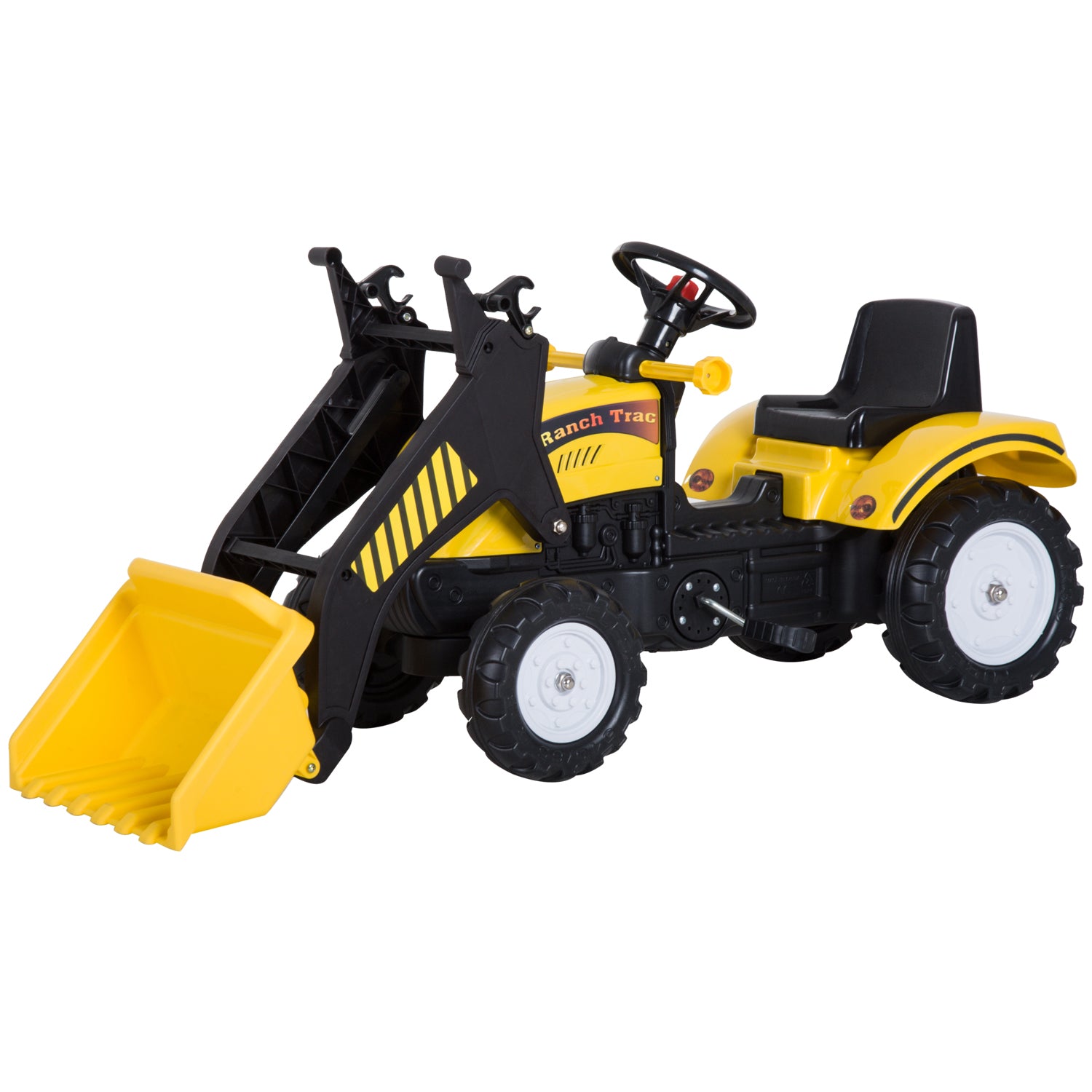 Trator Escavadora Infantil Amarelo e Preto 114x41x52 cm