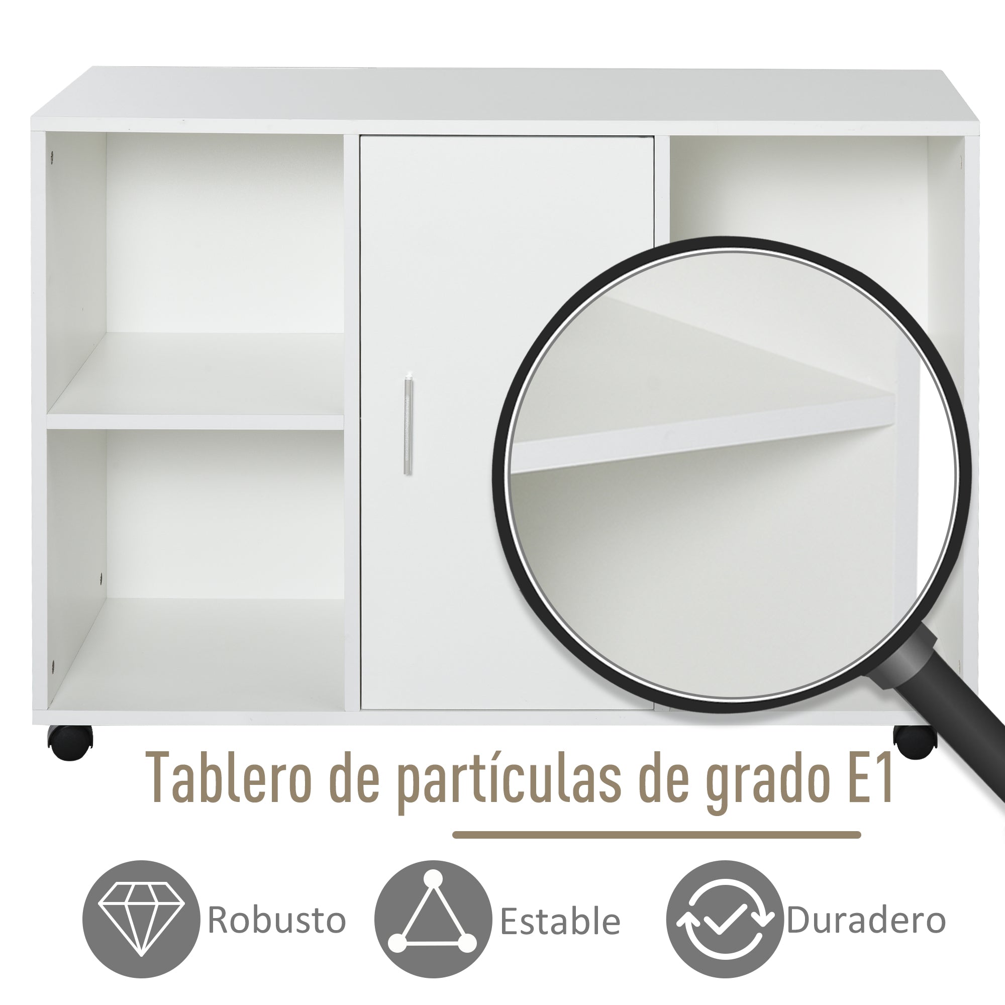Armário de Escritório Multifuncional 100x40x71 cm Branco