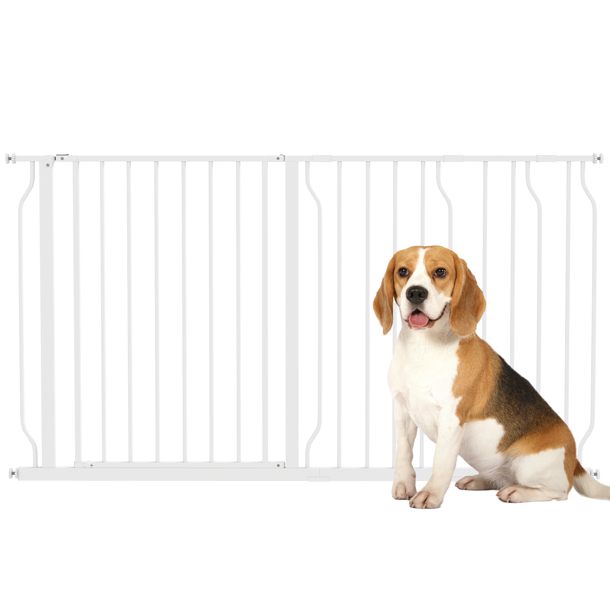 Barreira de Segurança Extensível para Cães - Branco 73x3,8x76 cm