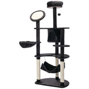 Árvore Arranhador para Gatos Grande Cinza de Carvão 64,5x50,5x153cm