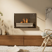 Lareira de Bioetanol de Parede 60x22x40cm - Cor Preto