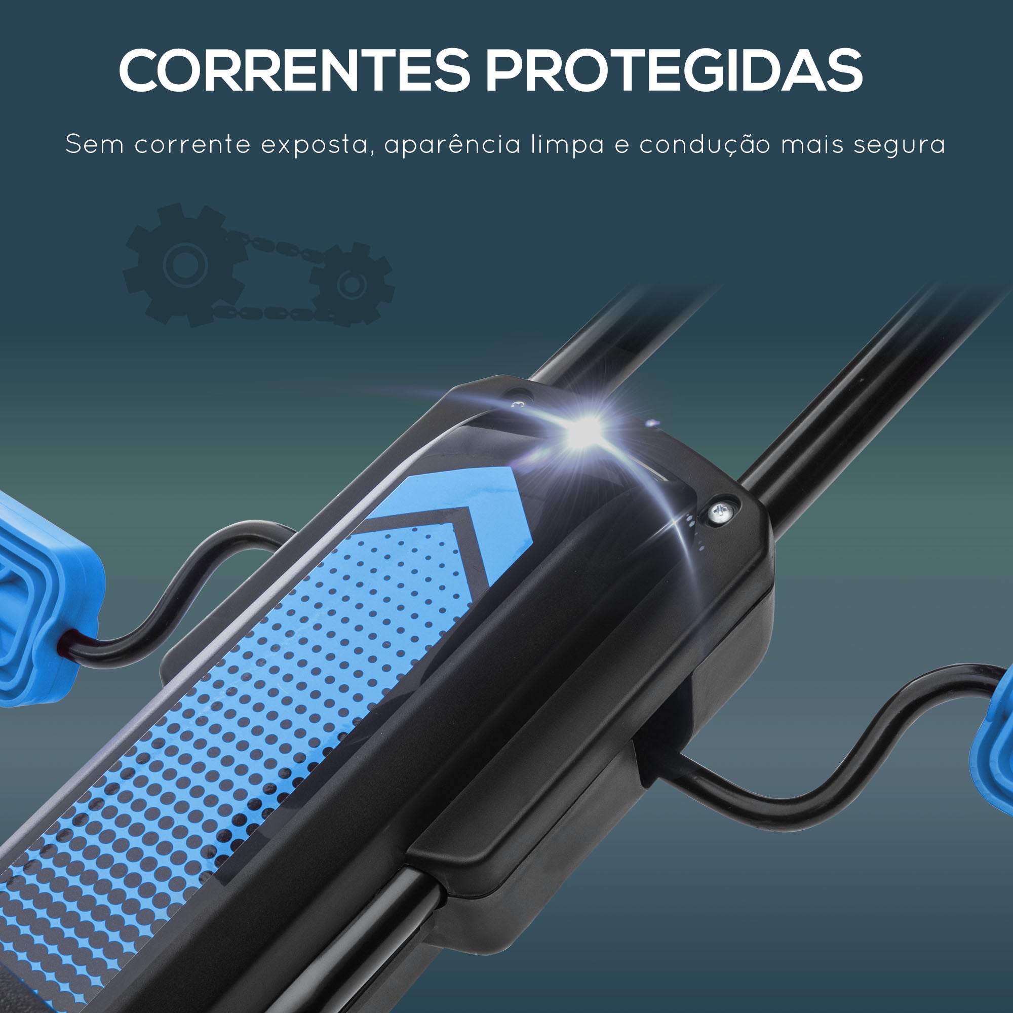 Kart a Pedais Infantil Azul 121x58x61cm para Crianças 5-12 Anos