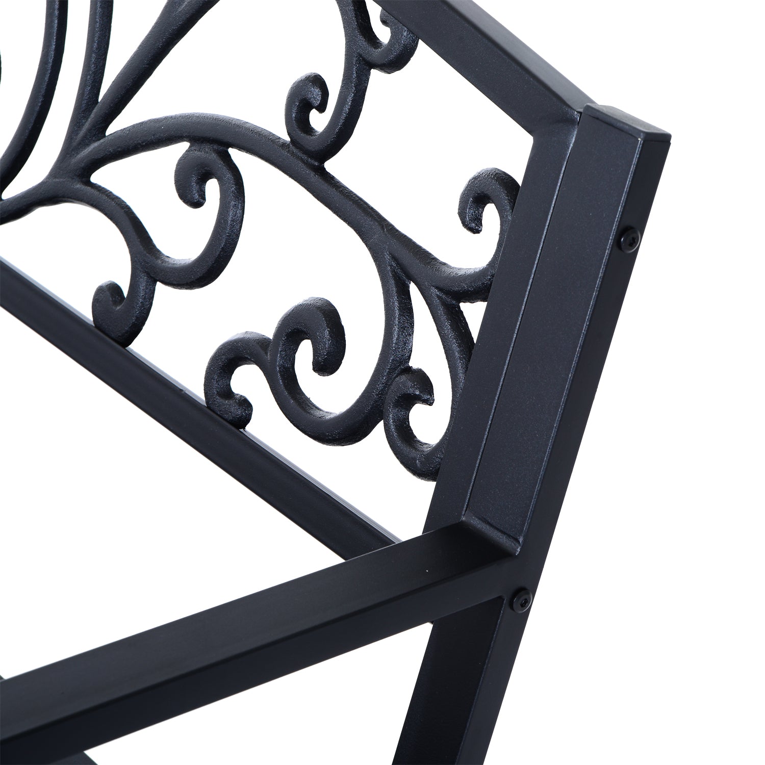 Banco de Jardim 2 Lugares Negro 127x60x85cm