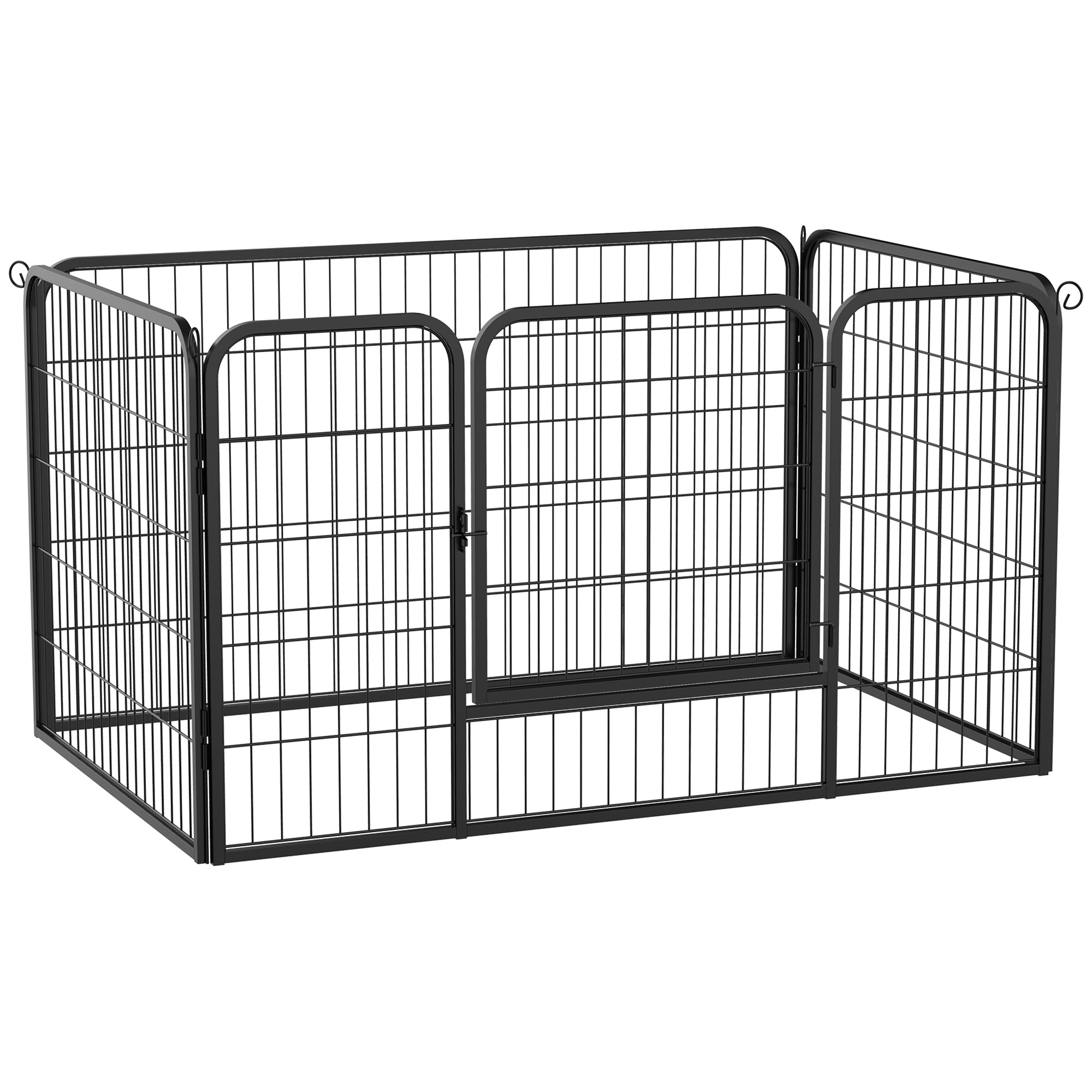 Parque para Animais de Estimação - 125x80x70cm - Preto