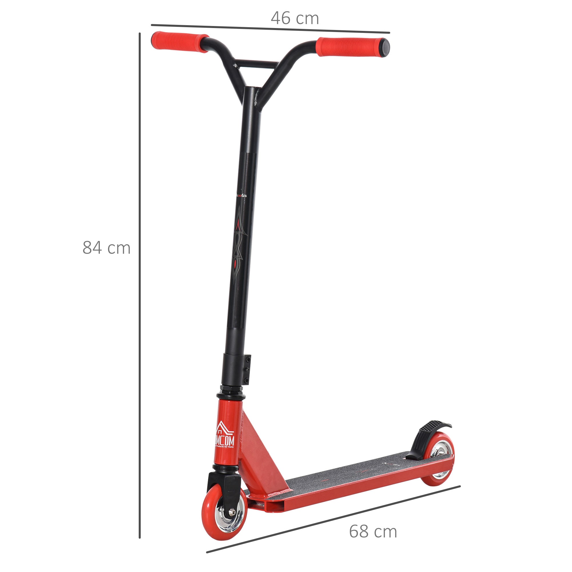 Trotinete Freestyle Vermelho 68x46x84cm para Adolescentes e Adultos