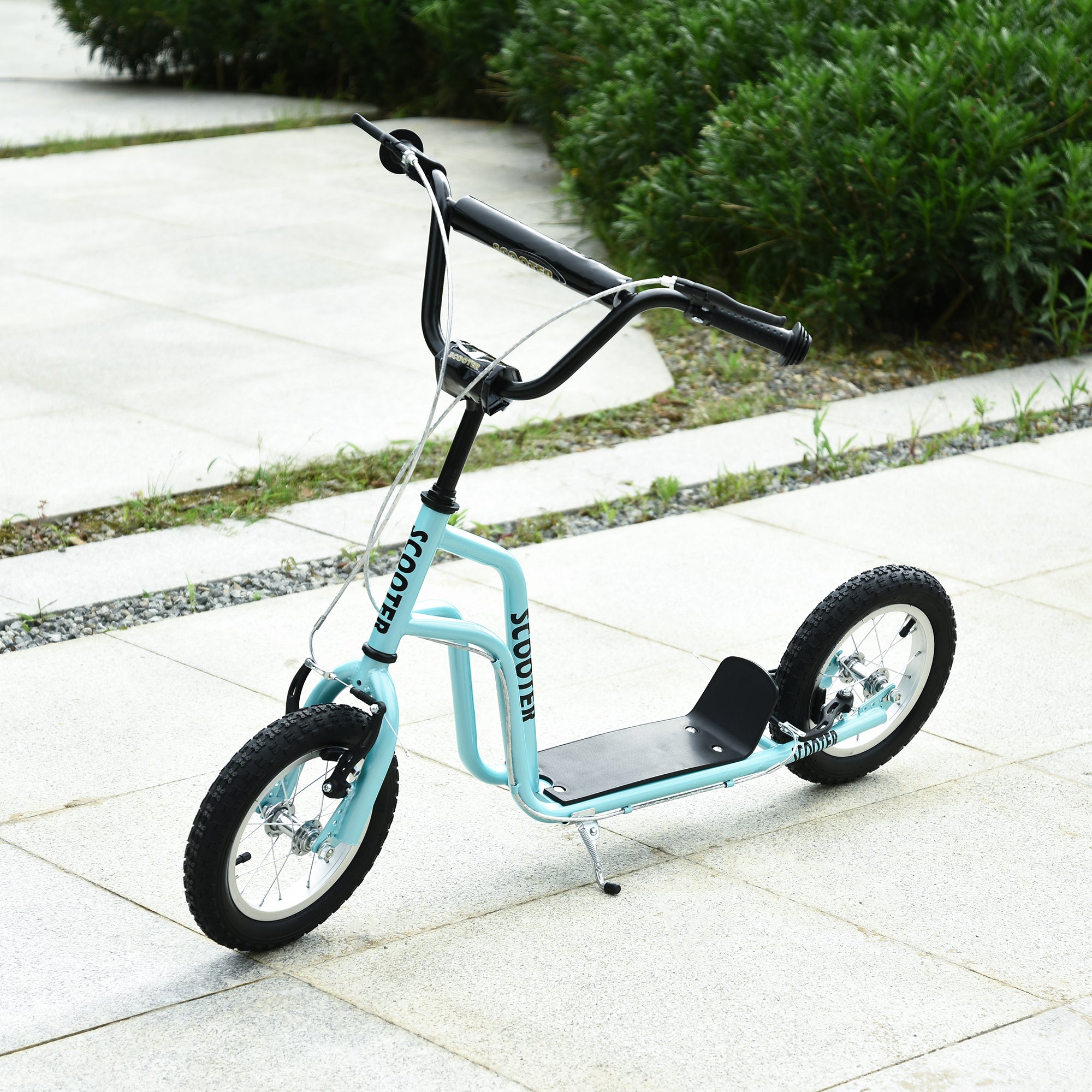 Trotinete Infantil Azul 120x58x75-80 cm - Guiador Ajustável e Travão Duplo
