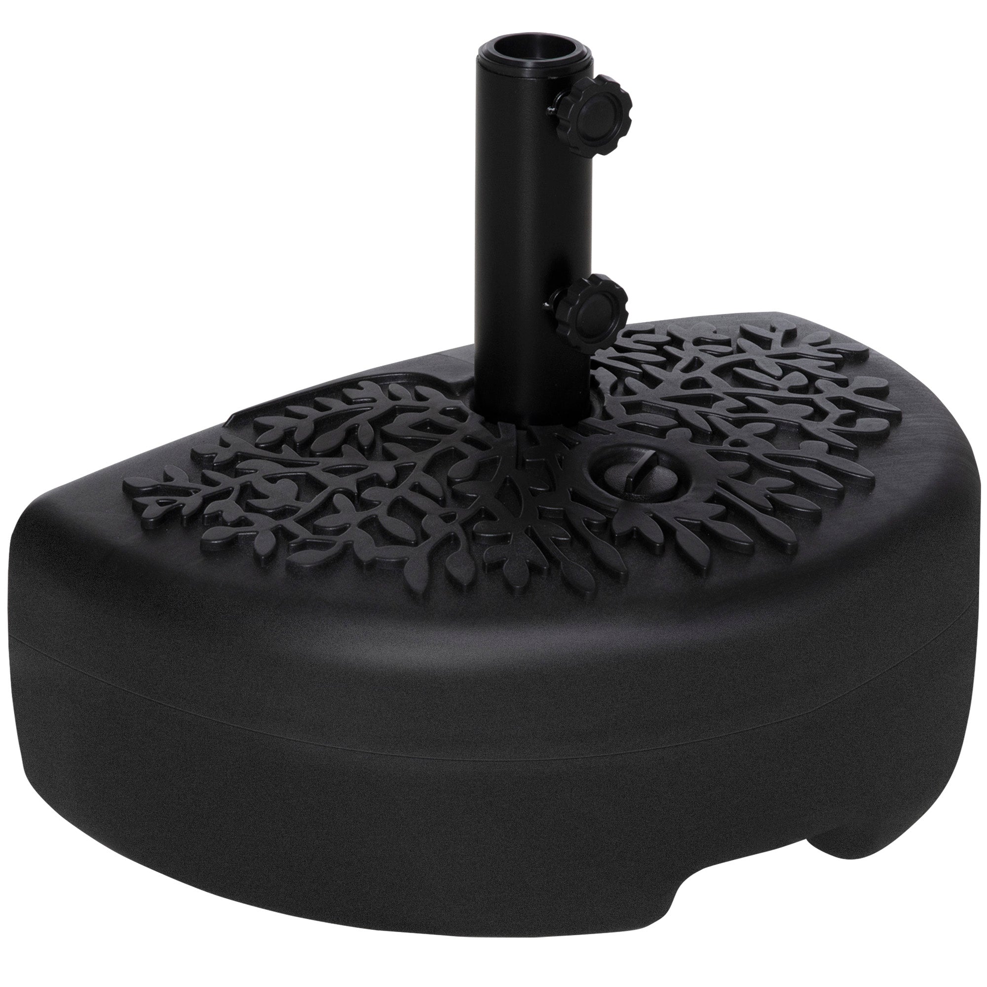 Base de Parede para Chapéu de Sol Preenchida com Areia ou Água 18kg/21kg 50x31x18cm - Preto