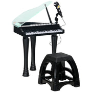 Piano Eletrónico para Crianças 32 Teclas Preto 37x30,5x60,4 cm