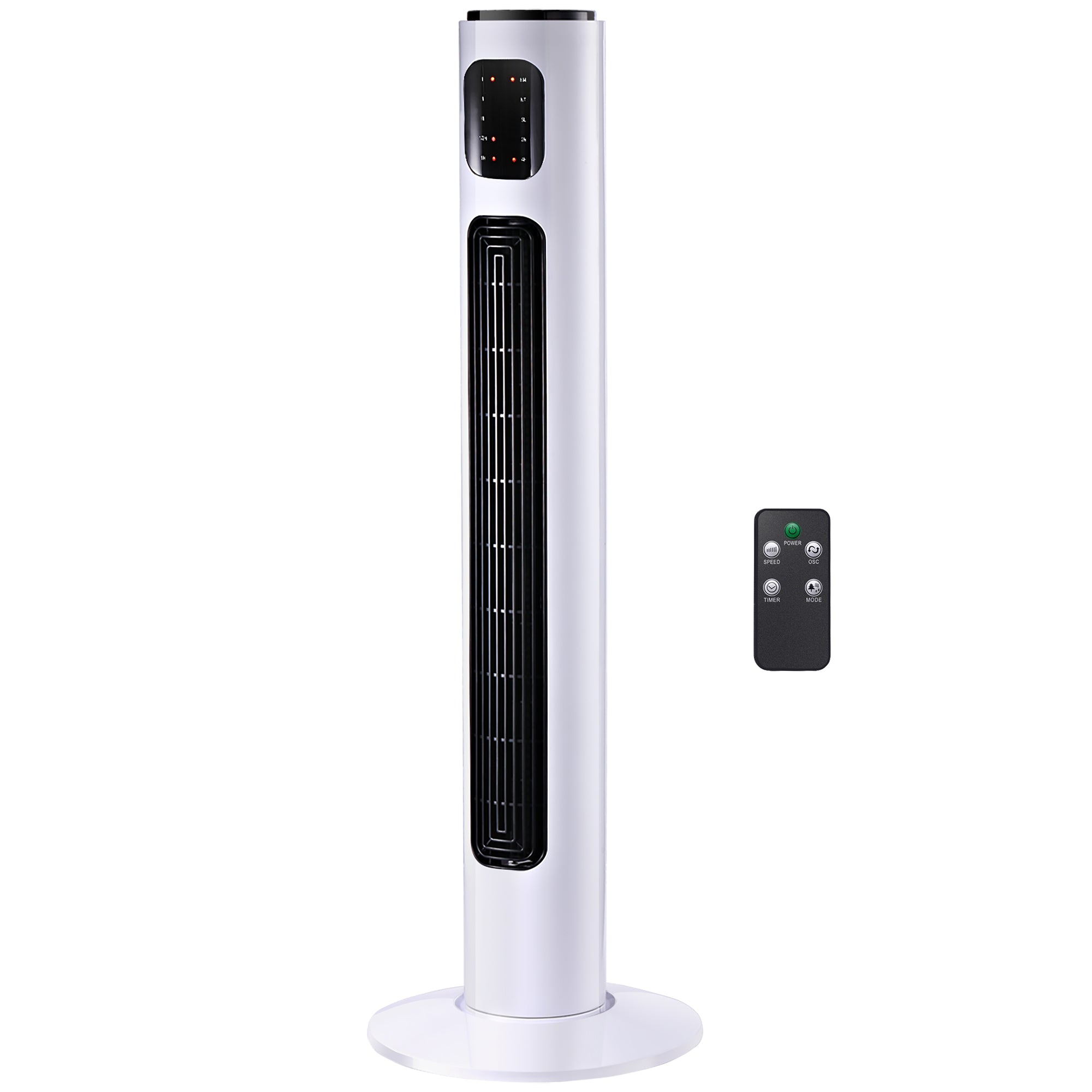 Ventoinha de Coluna Ø32x96 cm Branco e Preto