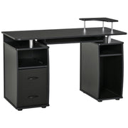 Secretária para Computador com Prateleiras Múltiplas 120x55x85 cm - Preto
