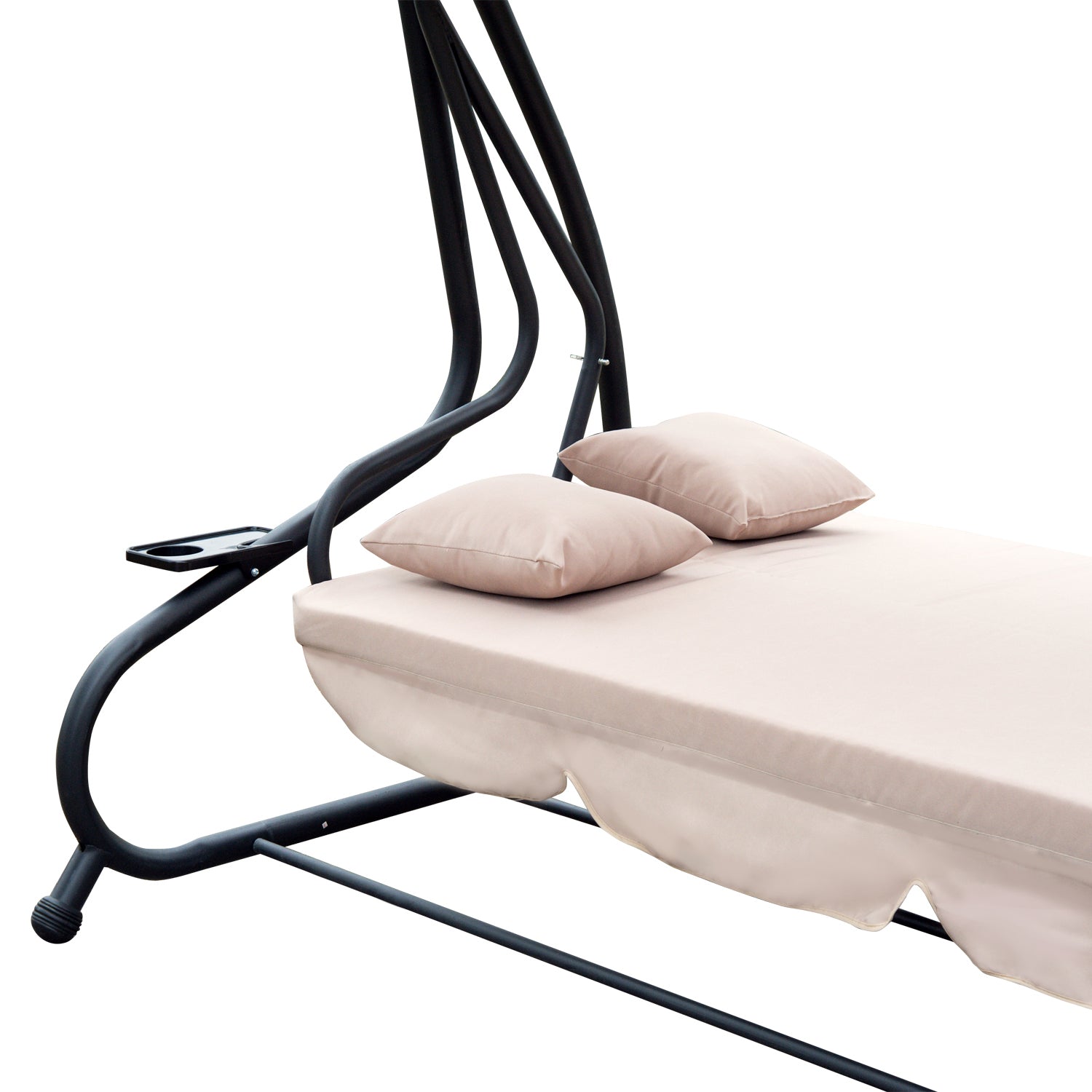 Baloiço de Jardim Conversível em Cama 200x120x164cm - Bege