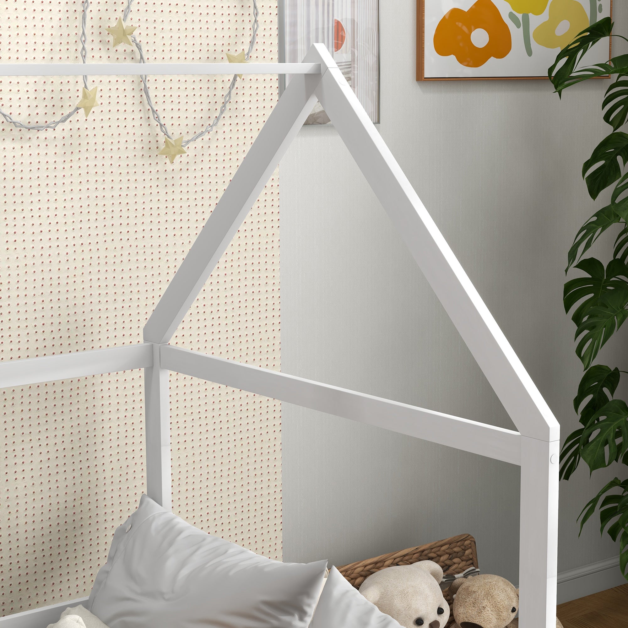 Cama Infantil Casa Branca 196x97.5x135cm