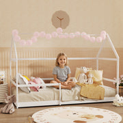 Cama Infantil – 196x97,5x135 cm – Branca – Madeira de pinho maciço
