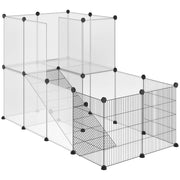 Recinto Modular para Animais de Estimação - 140x70x90 cm - Cor Preto