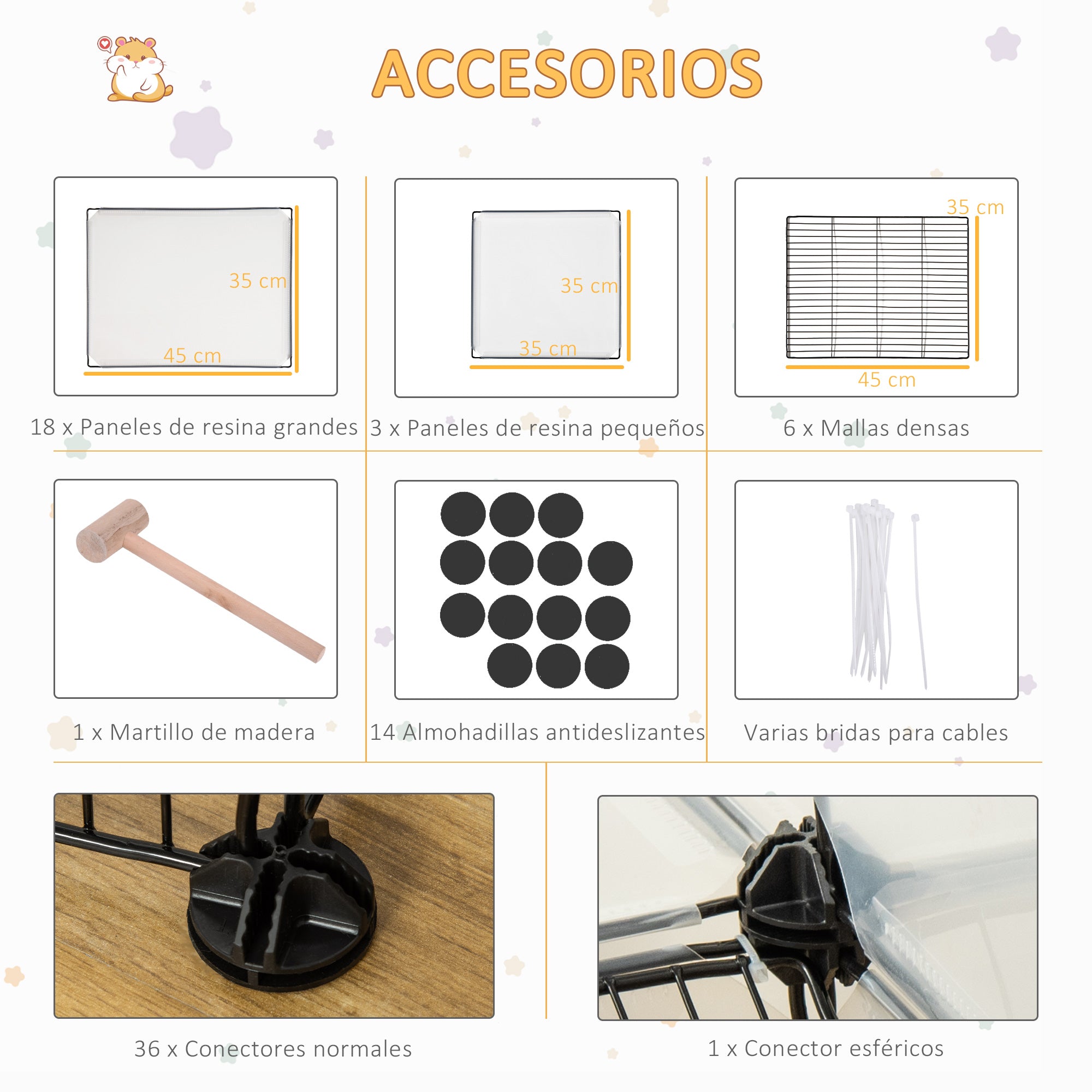Recinto Modular para Animais de Estimação - 140x70x90 cm - Cor Preto