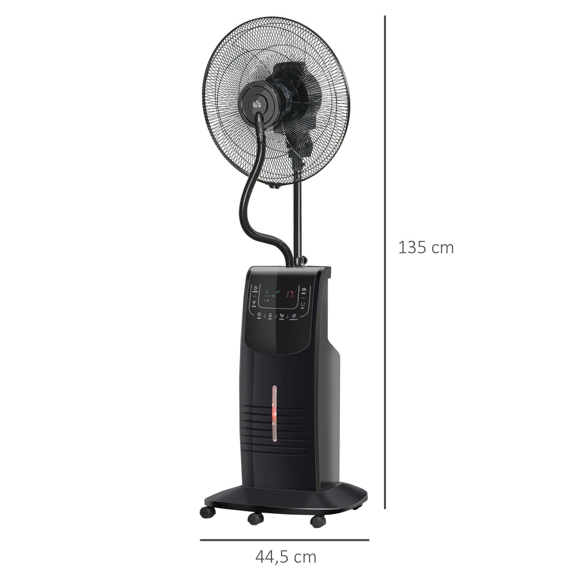 Ventoinha Nebulizadora 90W Preto 44,5x44,5x135 cm