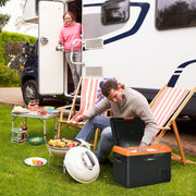 Mini Geleira Portátil Elétrica 40L - Preto e Laranja 58,7x36,5x43,8 cm