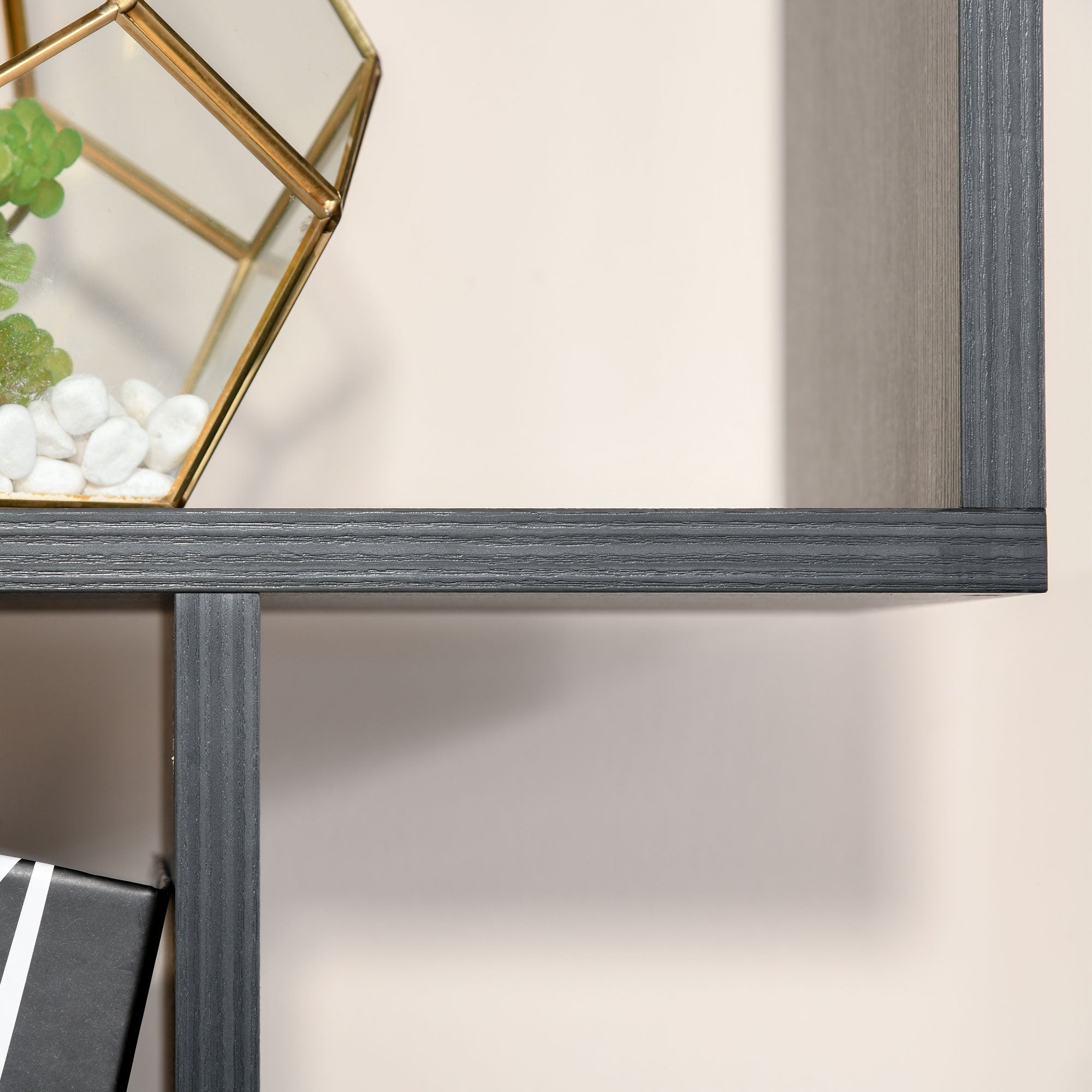 Estante com 6 Prateleiras em Madeira 80 x 25 x 192 cm - Preto