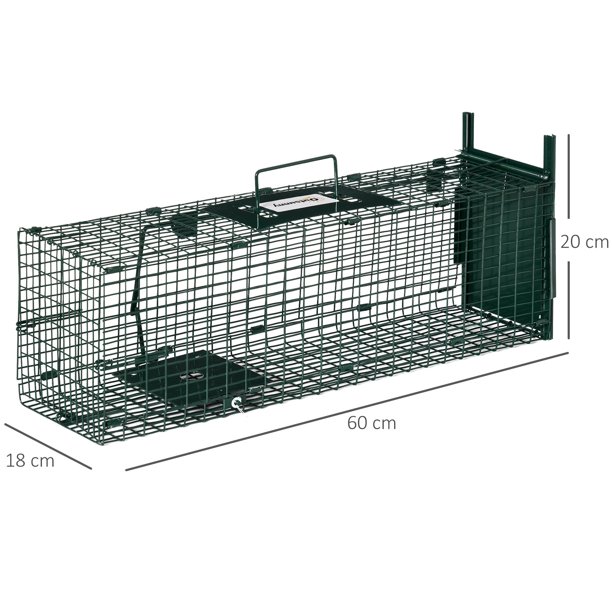 Armadilha para Animais Vivos 60x18x20cm Verde Escuro