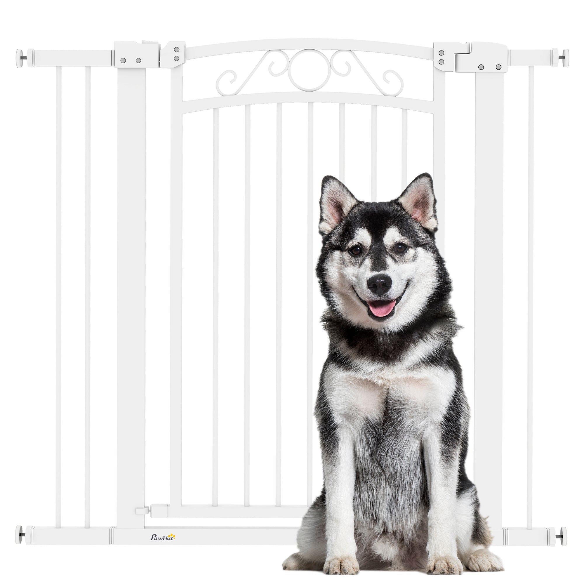 Barreira de Segurança Extensível Branca 76-102x96 cm para Animais de Estimação