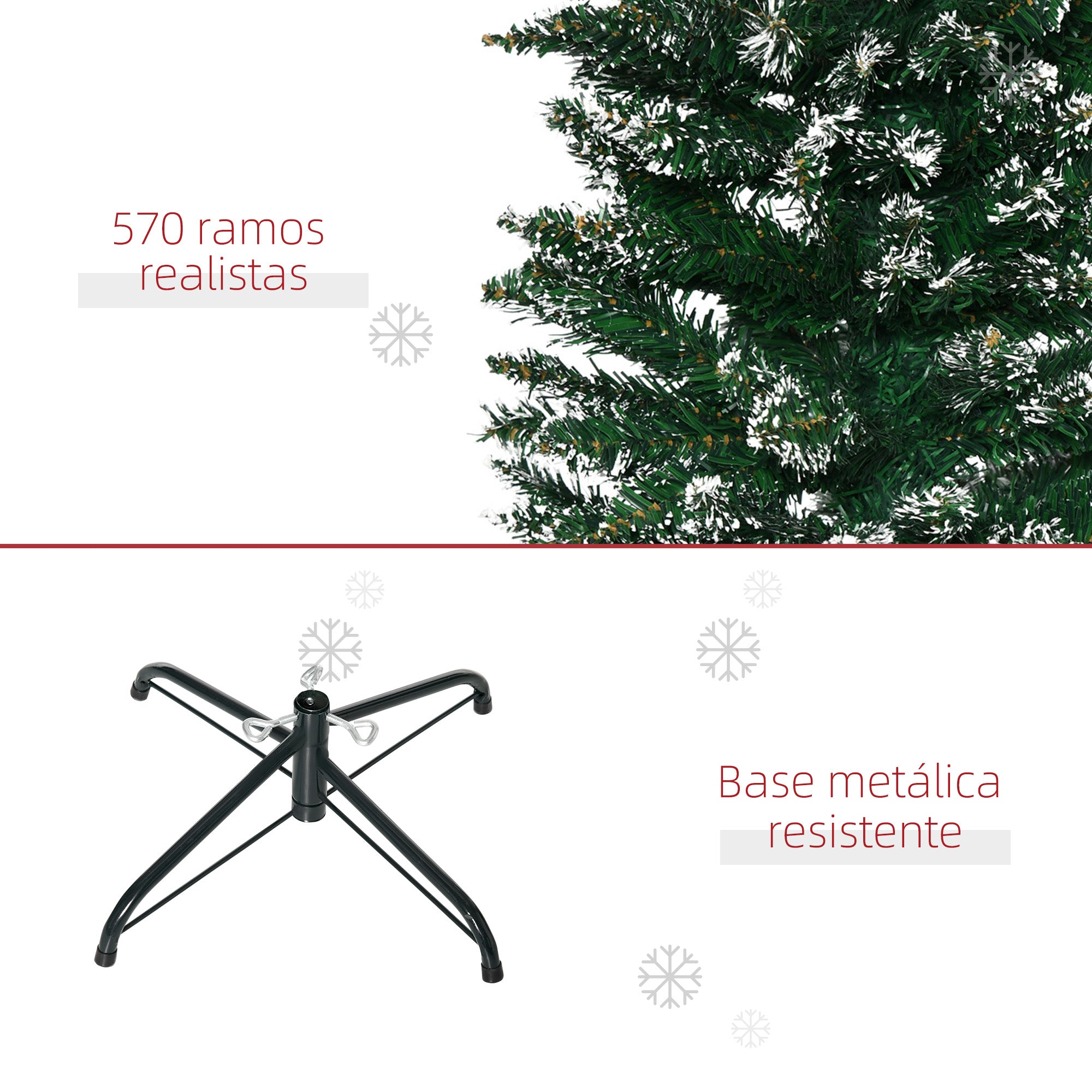 Árvore de Natal Artificial – 190 cm – Verde – PVC