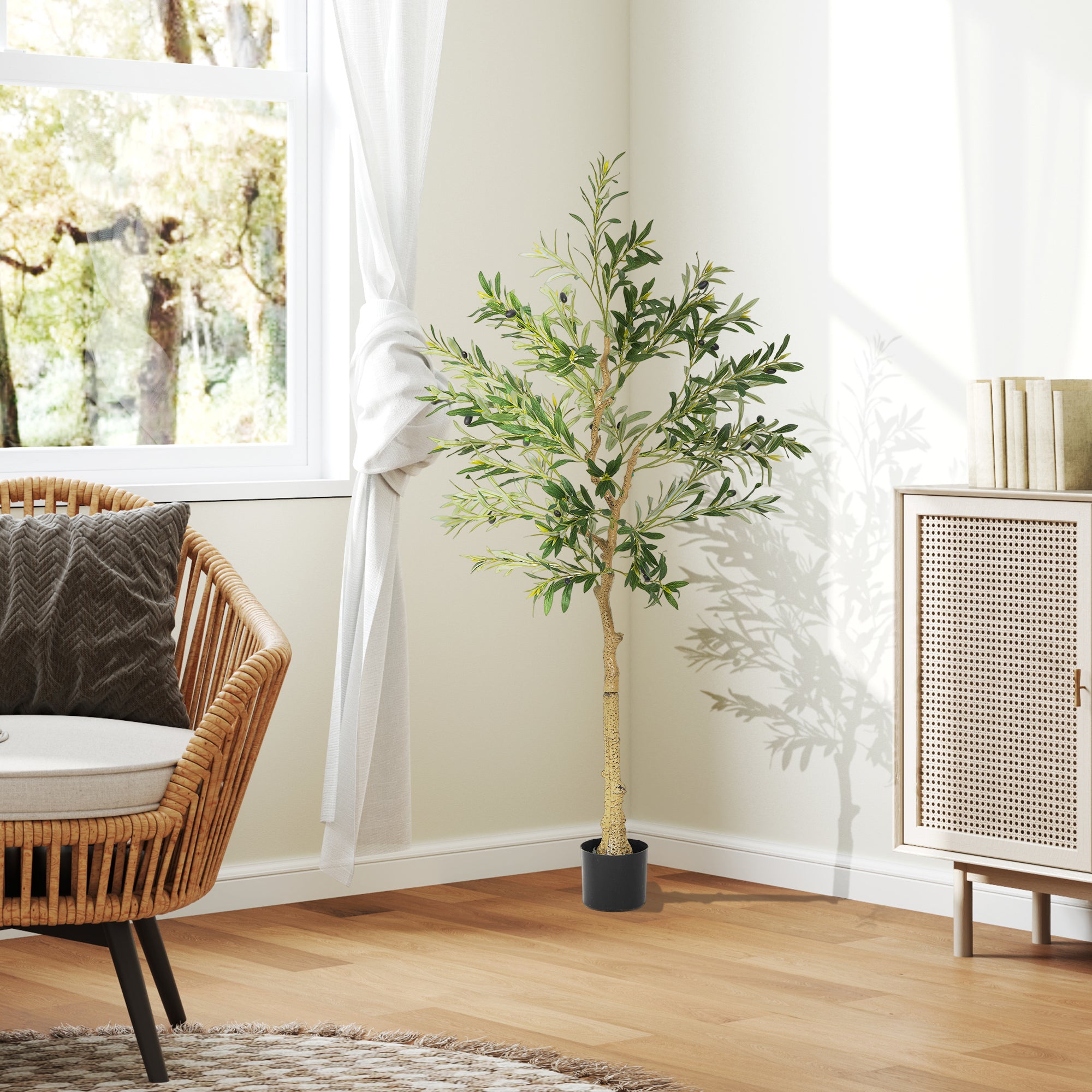 Planta Oliveira Artificial 150 cm Verde - Decoração de Interior