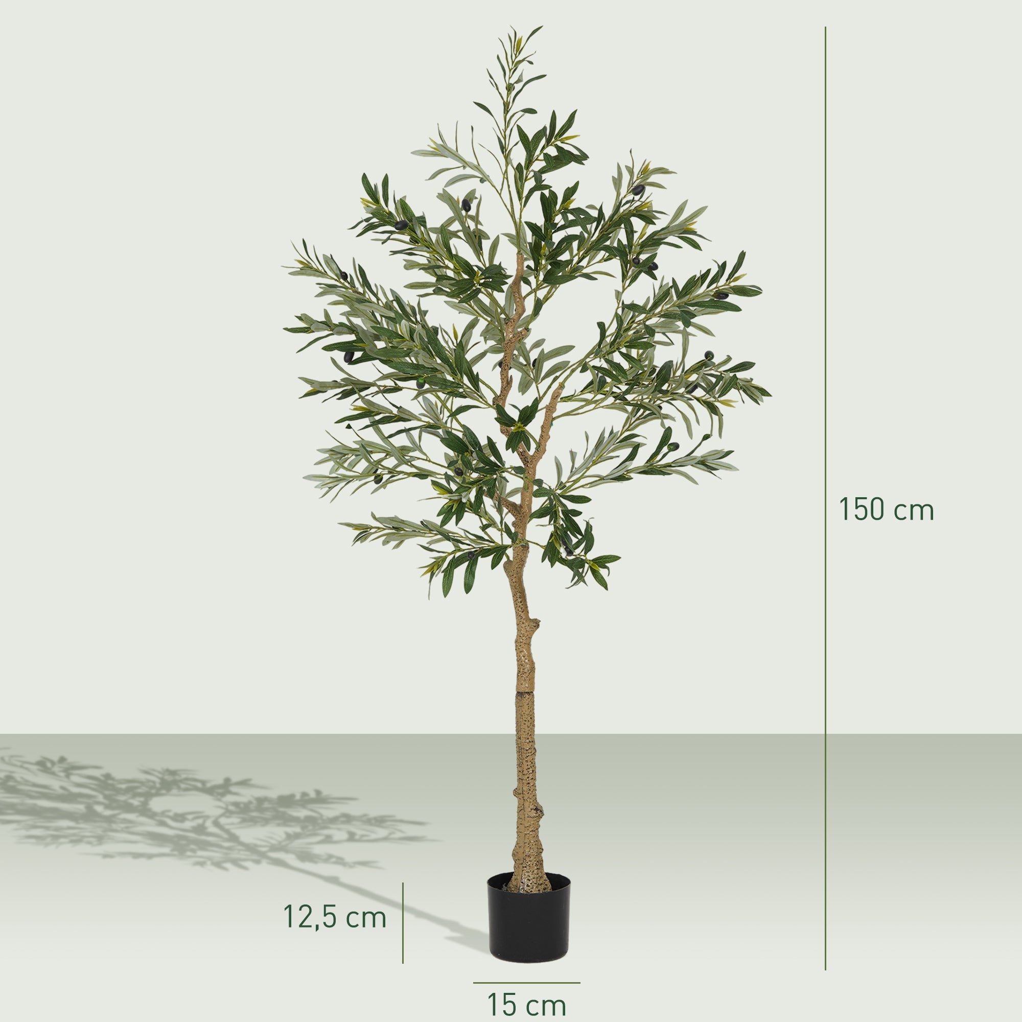 Planta Oliveira Artificial 150 cm Verde - Decoração de Interior