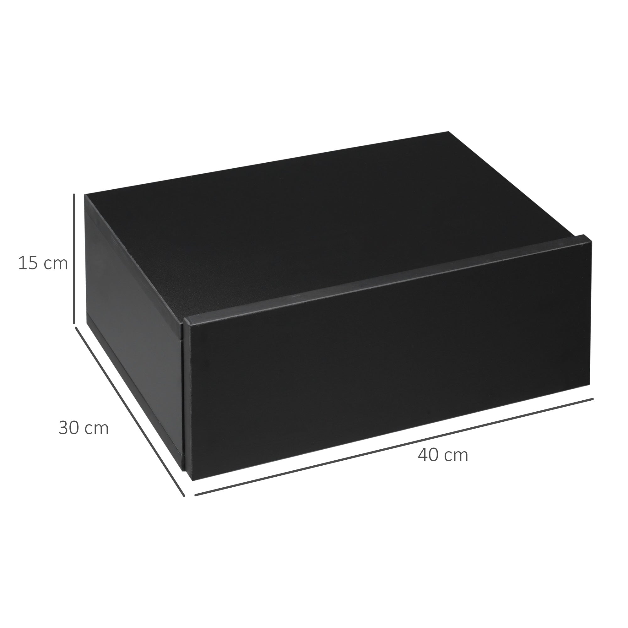 Conjunto de 2 Mesas de Cabeceira 40x30x15 cm Preto - Estilo Moderno e Funcional