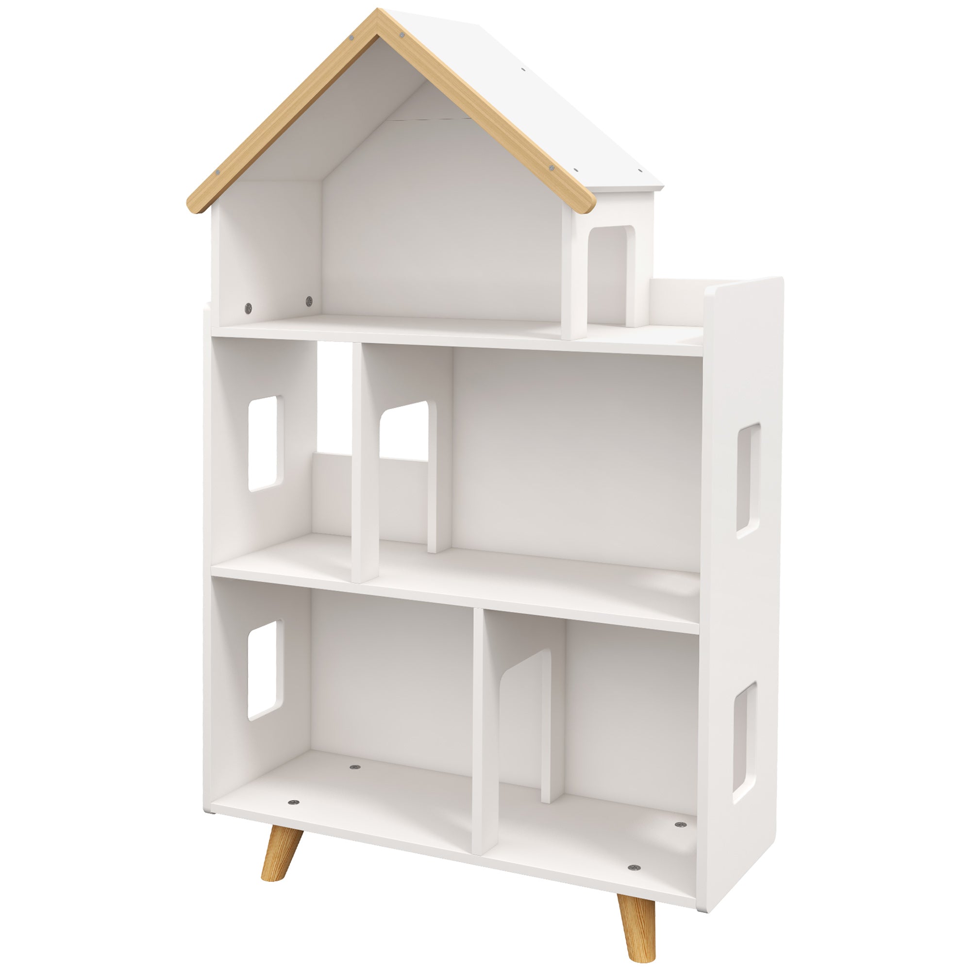 Estante Infantil Organizador de Brinquedos 3 Níveis 65x25x108,5 cm Branco