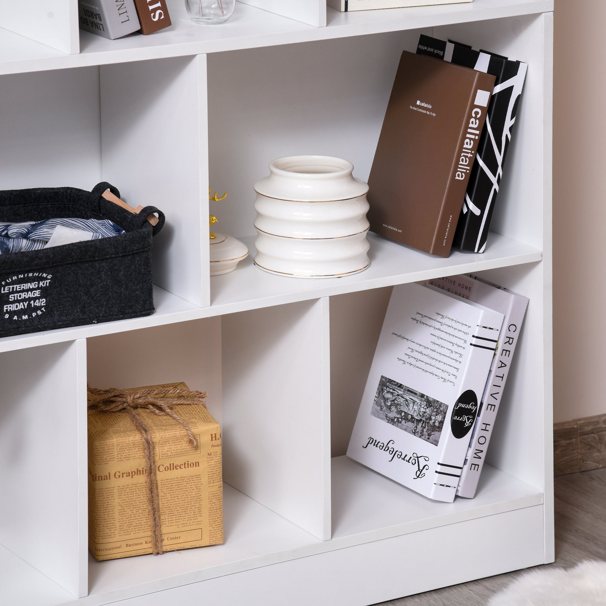 Estante de 4 Níveis Multiuso 100x23,8x140 cm - Branco