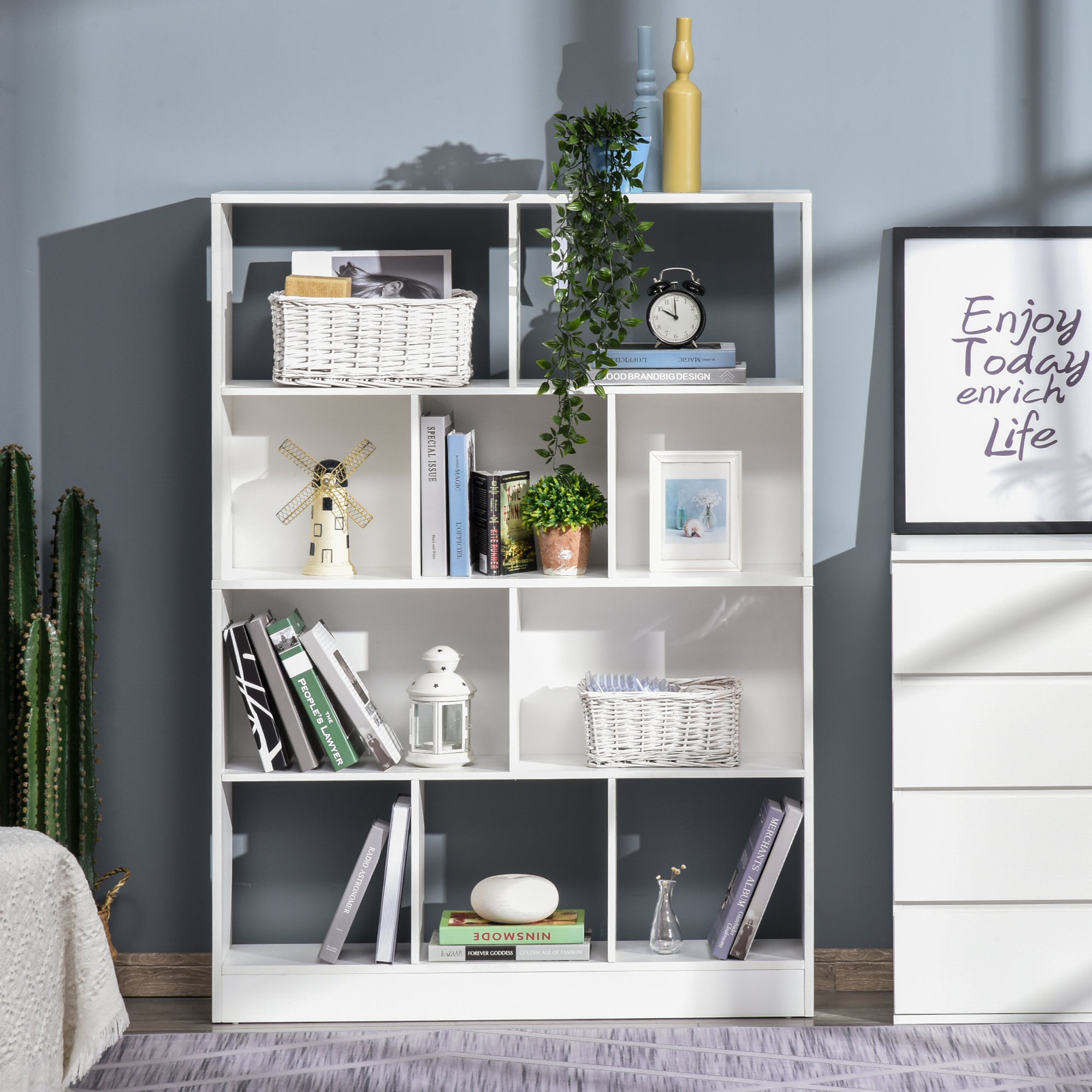 Estante de 4 Níveis Multiuso 100x23,8x140 cm - Branco